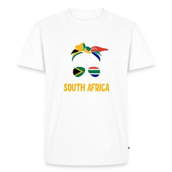 Messy Bun South Africa - Men's Premium Organic T-Shirt - white - Front - Nico (187cm)