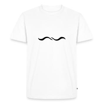 Two Wave Wave Line - Men's Premium Organic T-Shirt - white - Front - Nico (187cm)