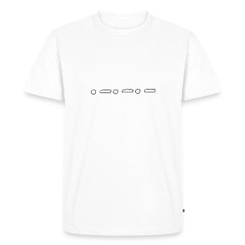Line Point Point Shapes - Men's Premium Organic T-Shirt - white - Front - Nico (187cm)
