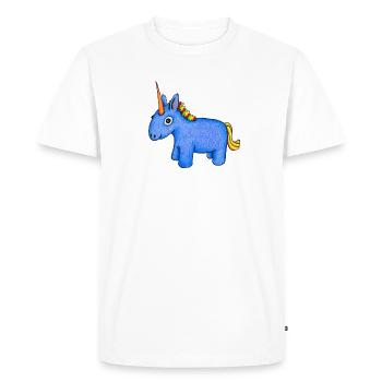 Dessin de câlin de licorne - T-shirt Premium bio Homme - blanc - Devant - Nico (187cm)