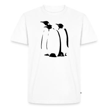 Pinguine - Männer Premium Bio T-Shirt - Weiß - Vorne - Nico (187cm)