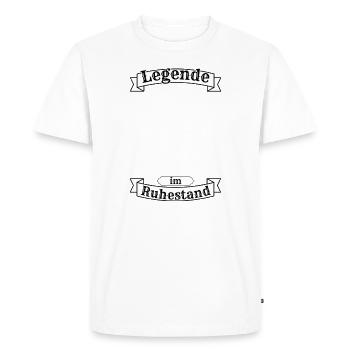 Legende im Ruhestand Rentner - Männer Premium Bio T-Shirt - Weiß - Vorne - Nico (187cm)