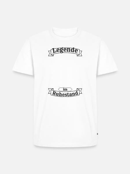 Legende im Ruhestand Rentner - Männer Premium Bio T-Shirt - Weiß