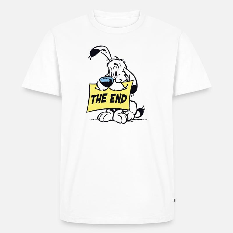 Asterix & Obelix - Idefix 'The End' - Männer Premium Bio T-Shirt - Weiß