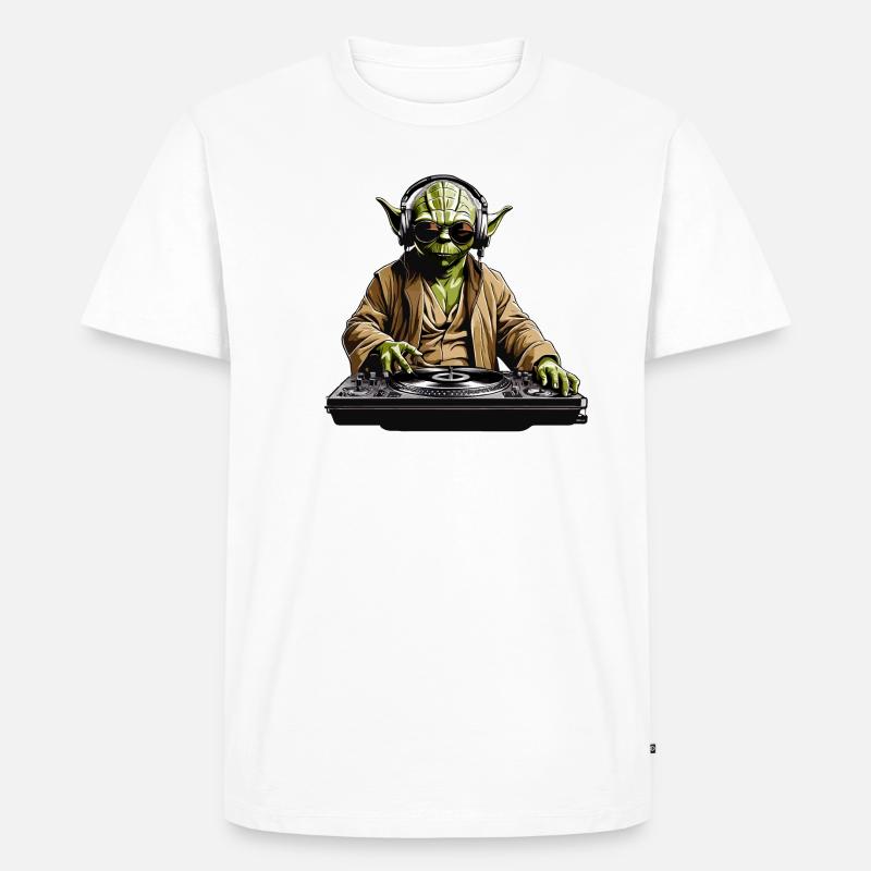 DJ Yo-da - Männer Premium Bio T-Shirt - Weiß