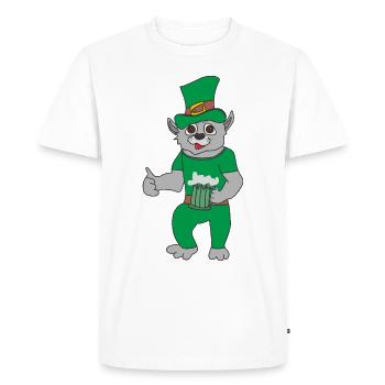 Fête de la Saint-Patrick - T-shirt Premium bio Homme - blanc - Devant - Nico (187cm)