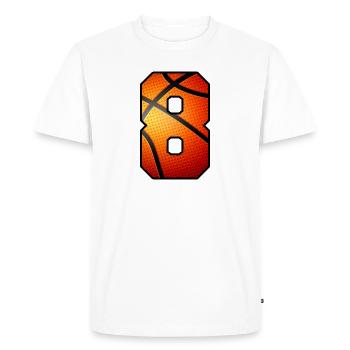 Kids 8th Birthday Basketball Player 8 Years Old - Men's Premium Organic T-Shirt - white - Front - Nico (187cm)
