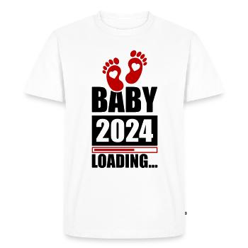 Baby 2024 Loading - Men's Premium Organic T-Shirt - white - Front - Nico (187cm)