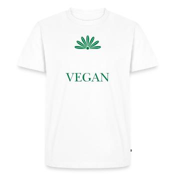 Fier Vegan véganes Veggie - T-shirt Premium bio Homme - blanc - Devant - Nico (187cm)