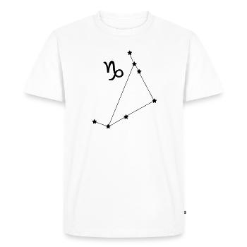 Constellation du Zodiaque le Capricorne - T-shirt Premium bio Homme - blanc - Devant - Nico (187cm)