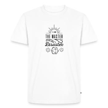 Pen and paper master of disaster - Men's Premium Organic T-Shirt - white - Front - Nico (187cm)