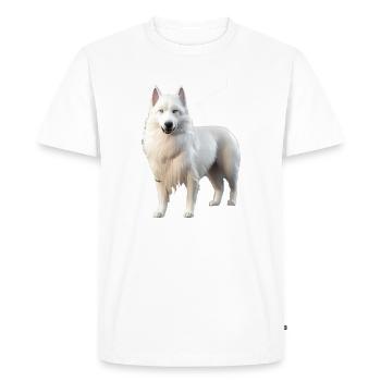 White Shepherd Dog - Men's Premium Organic T-Shirt - white - Front - Nico (187cm)
