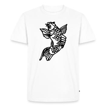 Carpe koi - T-shirt Premium bio Homme - blanc - Devant - Nico (187cm)