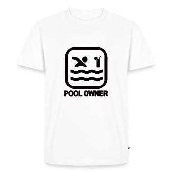 Propriétaire de piscine noir - T-shirt Premium bio Homme - blanc - Devant - Nico (187cm)