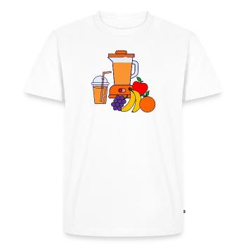 Blender for smoothie and blender - Men's Premium Organic T-Shirt - white - Front - Nico (187cm)