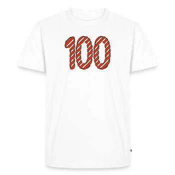 100. 100 YEARS. 100th ANNIVERSARY. 100 BIRTHDAY - Men's Premium Organic T-Shirt - white - Front - Nico (187cm)