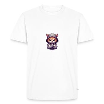 Very Thin Ice with Polygon Cat - Men's Premium Organic T-Shirt - white - Front - Nico (187cm)