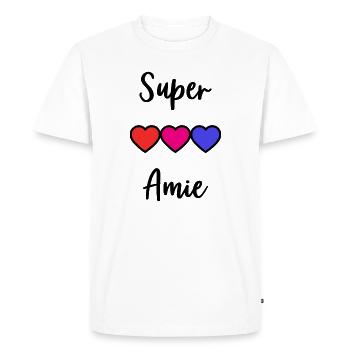 SUPER AMIE - T-shirt Premium bio Homme - blanc - Devant - Nico (187cm)