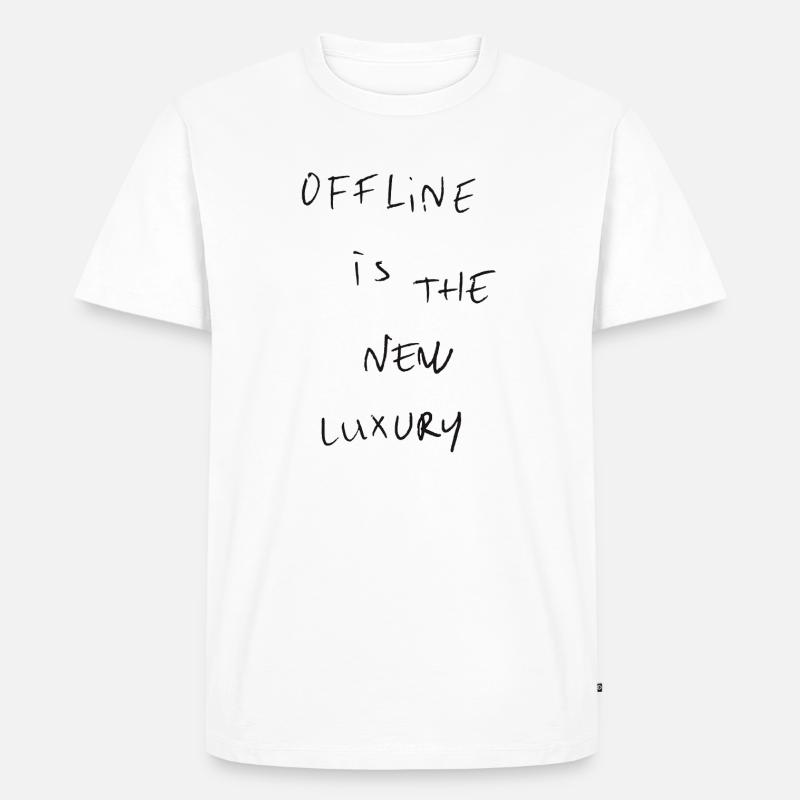 Offline - Männer Premium Bio T-Shirt - Weiß