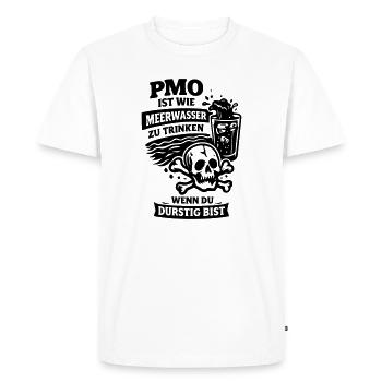 PMO : Pas de noix Novembre Fap Porn - T-shirt Premium bio Homme - blanc - Devant - Nico (187cm)