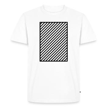 Bandes noires dans le cadre - T-shirt Premium bio Homme - blanc - Devant - Nico (187cm)