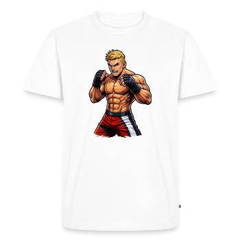 Combattant de MMA avec des muscles - T-shirt Premium bio Homme - blanc - Devant - Nico (187cm)