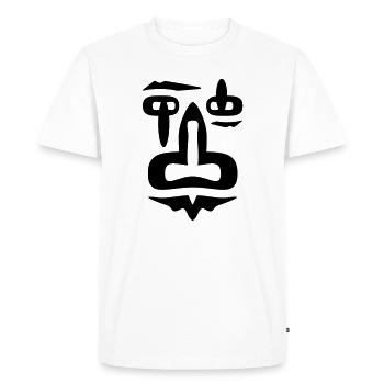 Visage Tribal Visage Fantaisie - T-shirt Premium bio Homme - blanc - Devant - Nico (187cm)