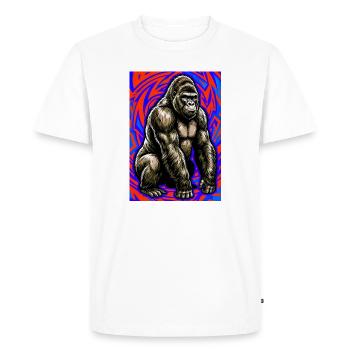 gorilla - Men's Premium Organic T-Shirt - white - Front - Nico (187cm)