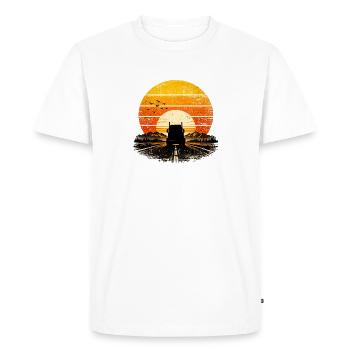 Truck Driver Truck Long-Distance Road Mountains - Men's Premium Organic T-Shirt - white - Front - Nico (187cm)
