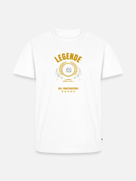 Firmenjubiläum 40 Jahre Dienstjubiläum Jubiläum - Männer Premium Bio T-Shirt - Weiß