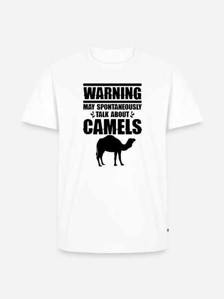 Kamel Spruch Humor - Männer Premium Bio T-Shirt - Weiß