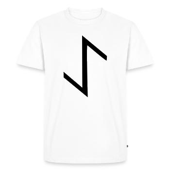 rune eihwaz,eoh - T-shirt Premium bio Homme - blanc - Devant - Nico (187cm)