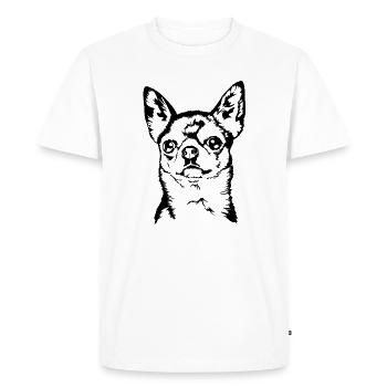 CHIHUAHUA Chien Portrait Chiens Wilsigns - T-shirt Premium bio Homme - blanc - Devant - Nico (187cm)
