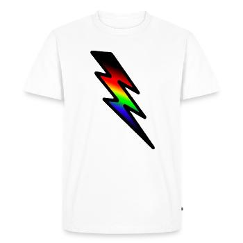 Ray Thunderbolt - Men's Premium Organic T-Shirt - white - Front - Nico (187cm)