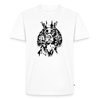 Kleiner Münsterländer Krone Chiens Chiens Wilsigns - T-shirt Premium bio Homme - blanc - Devant - Nico (187cm)
