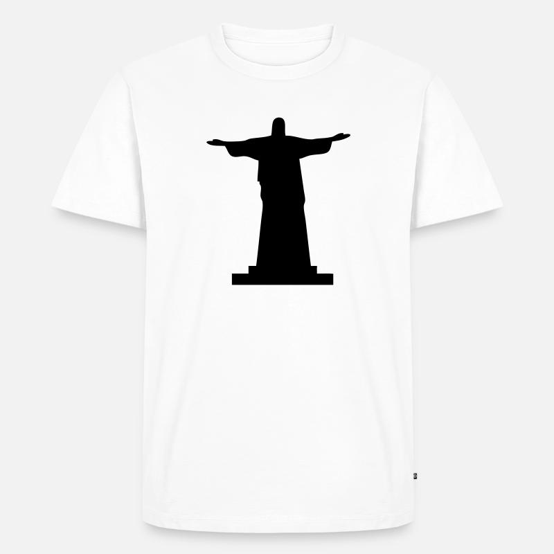 christ redeemer - Männer Premium Bio T-Shirt - Weiß