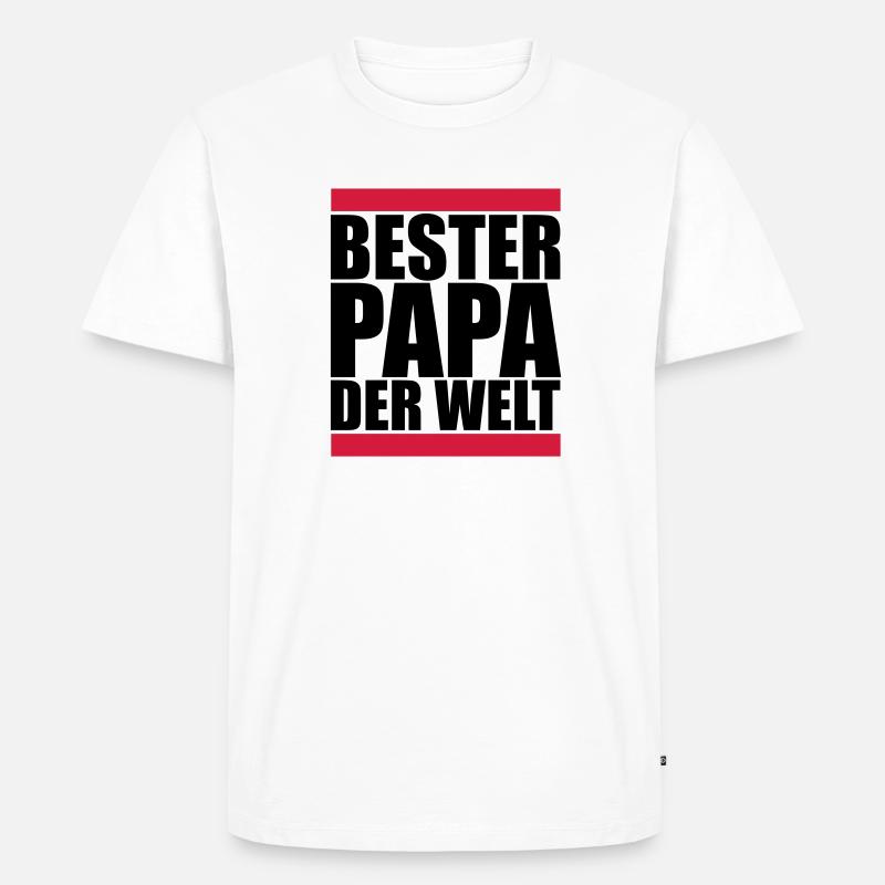 bester papa der welt - Männer Premium Bio T-Shirt - Weiß