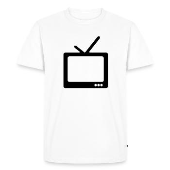 TV - T-shirt Premium bio Homme - blanc - Devant - Nico (187cm)