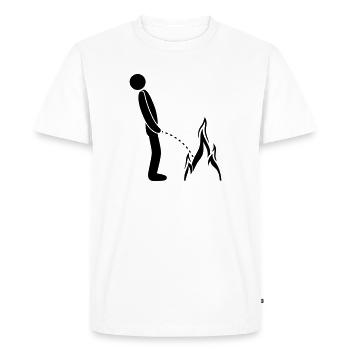 feu chaud éteindre flammes logo du service des incendies dans le ste - T-shirt Premium bio Homme - blanc - Devant - Nico (187cm)