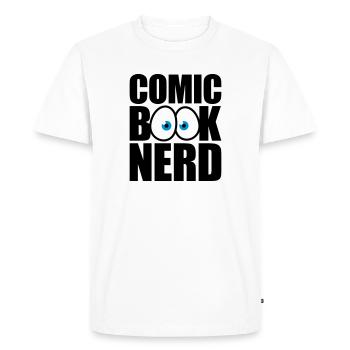Nerd de bande dessinée - T-shirt Premium bio Homme - blanc - Devant - Nico (187cm)