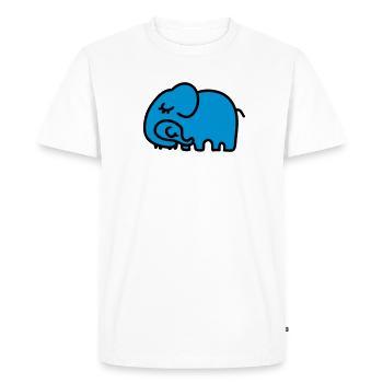 Mère - éléphant des enfants - T-shirt Premium bio Homme - blanc - Devant - Nico (187cm)