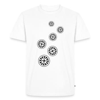 Symbole d’icône de roulette - T-shirt Premium bio Homme - blanc - Devant - Nico (187cm)