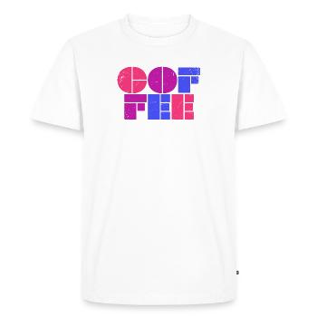 Coffee - Retro Coffee Lover Saying - Men's Premium Organic T-Shirt - white - Front - Nico (187cm)