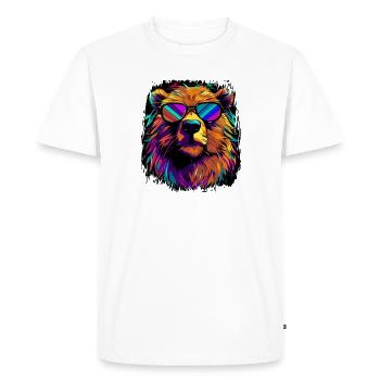 Awesome Adult Animal Beavers Cycling Dabar - Men's Premium Organic T-Shirt - white - Front - Nico (187cm)