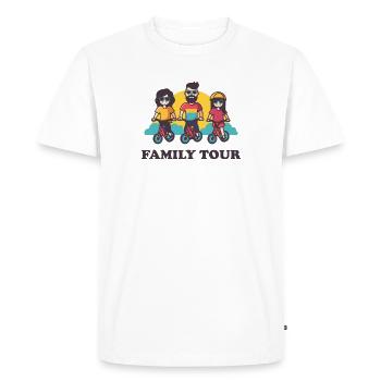 Family Tour - Men's Premium Organic T-Shirt - white - Front - Nico (187cm)