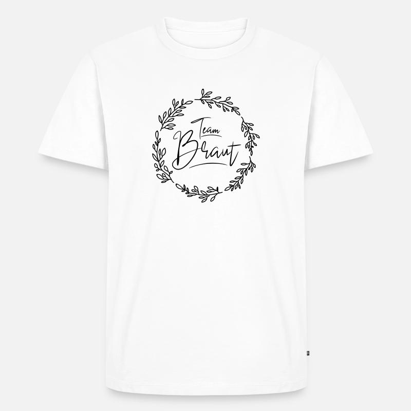 Team Braut - Männer Premium Bio T-Shirt - Weiß