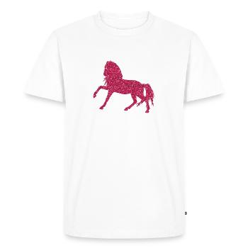 Pink Glitter Horse - Glittering horse Pink horses - Men's Premium Organic T-Shirt - white - Front - Nico (187cm)