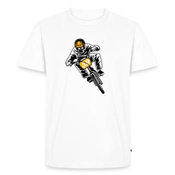 BMX vélo / vélo 02_dreifarbig - T-shirt Premium bio Homme - blanc - Devant - Nico (187cm)