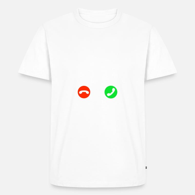 Sommer Figur Anruf - Männer Premium Bio T-Shirt - Weiß