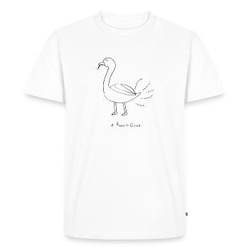 Austrian Smoked Goose Dialect - Men's Premium Organic T-Shirt - white - Front - Nico (187cm)